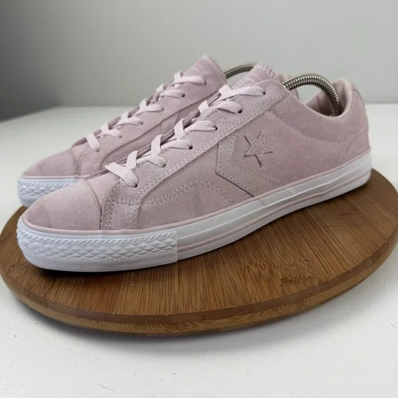 Converse Star Olayer OX Pale Pink Suede Low-Top Sneakers - Picture 3 of 9
